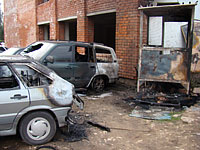 Утром в Тольятти сгорело несколько автомобилей
