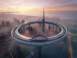 Гигантский небоскреб-кольцо построят вокруг Бурдж-Халифа